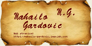 Mahailo Gardović vizit kartica